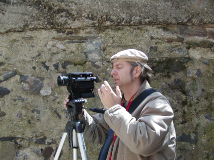 The Director shooting the outside scenes