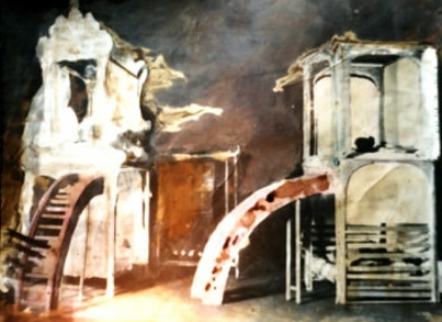Set Design Draft,mixed technique -Gozzi Play