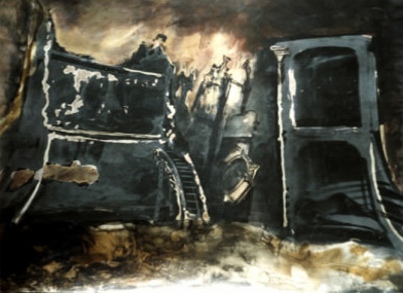 Set Design Draft,mixed technique -Gozzi Play