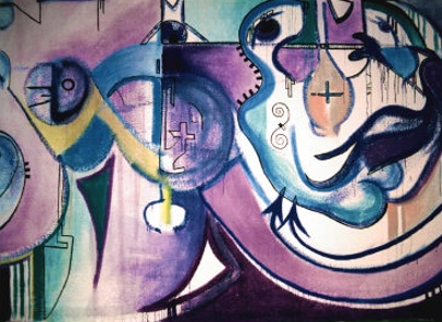  Painted Wall -acrylic paint on concrete