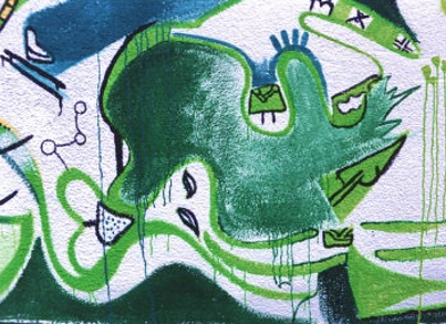  Painted Wall -acrylic paint on concrete